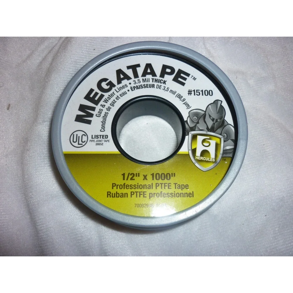 Hercules Megatape 1/2 Inch x 1000 Inch PTFE Pipe Thread Seal Tape 15100